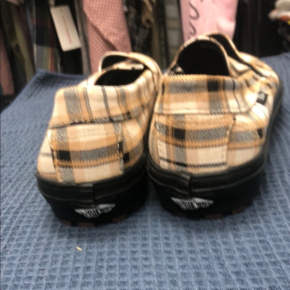 Vans Black and Tan Slip-On Loafers with Canvas Comfort - Picture 5 of 5